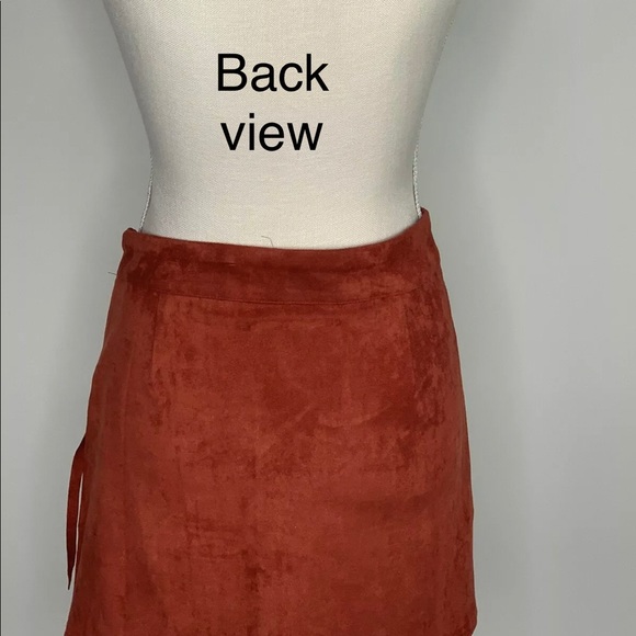 SOLD Verty - Faux Suede Fringe Mini Skirt - Picture 2 of 5
